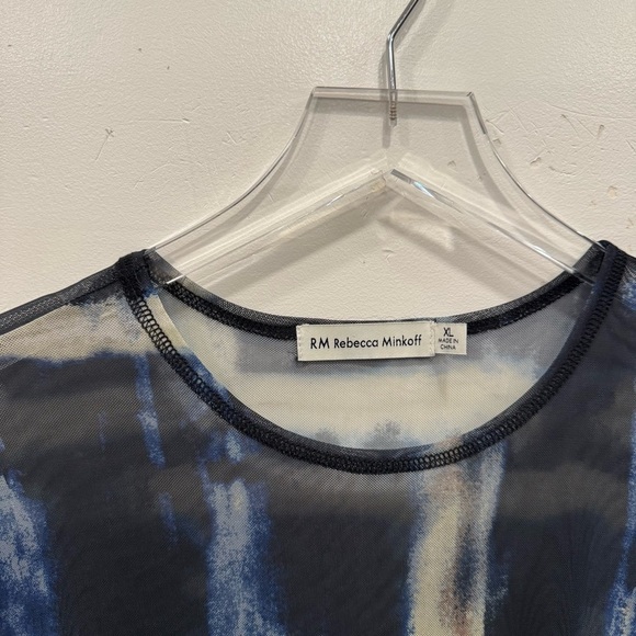 Rebecca Minkoff Sheer Long Sleeve Mesh Top XL - Picture 2 of 5